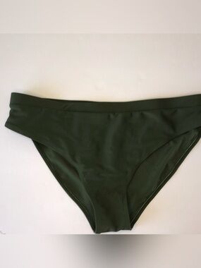 Dark Olive Green Basic Bikini Bottoms Size 3XL